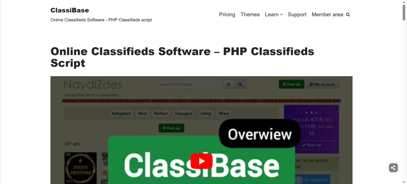 Online Classifieds Software
