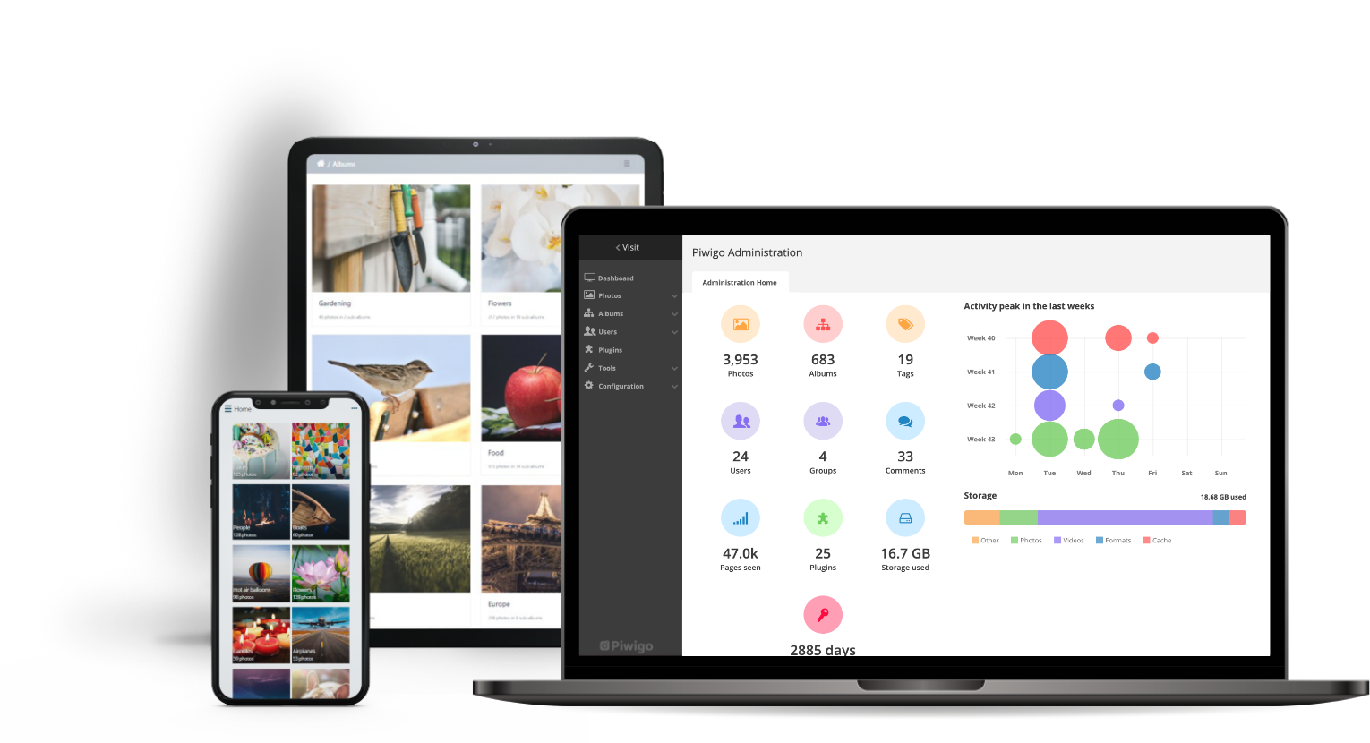 Piwigo is open source photo management software